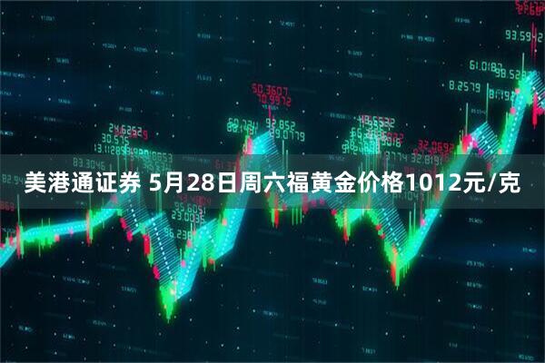 美港通证券 5月28日周六福黄金价格1012元/克